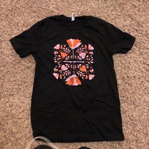 black always growing t shirt
